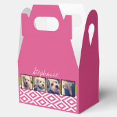 Instagramフォトコラージュとイカットホットピンク名 フェイバーボックス (オープン)