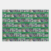 Instagramフォトコラージュとハッピーホリデーズ文字 ラッピングペーパーシート (正面2)