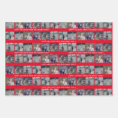 Instagramフォトコラージュとハッピーホリデーズ文字 ラッピングペーパーシート (正面)