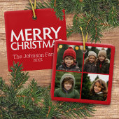 Instagramフォトコラージュとメリークリスマス セラミックオーナメント