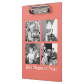 Instagramフォトコラージュと4写真 – サンゴ クリップボード (左)