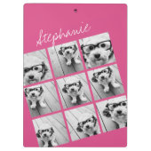 Instagramフォトコラージュと9つの正方形の写真 クリップボード (裏面)