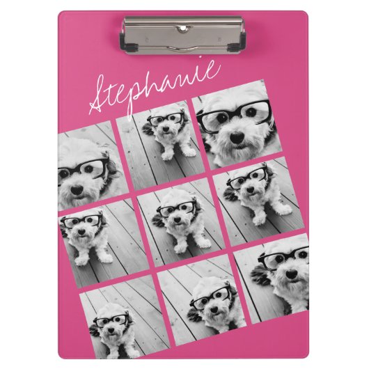 Instagramフォトコラージュと9つの正方形の写真 クリップボード (正面)