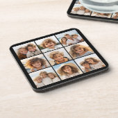 Instagramフォトコラージュと9つの正方形の写真 コースター (左側)