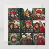 Instagramフォトコラージュと9つの正方形の写真 シーズンカード (正面)