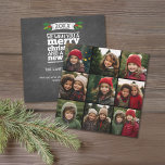 Instagramフォトコラージュと9つの正方形の写真 シーズンカード<br><div class="desc">メリークリスマスとハッピーニューイヤーへの挨拶と休日の黒板デザイン。フレームのない写真を使え！このストリップにお気に入りの写真とスナップショットを追加して、おもしろい・メモリ・キーパーを作成する。写真芸術的共有の最高の写真を表示する方法。</div>