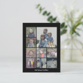 Instagramフォトコラージュと9つの正方形の写真 ポストカード (スタンド正面)