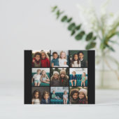 Instagramフォトコラージュと9つの正方形の写真 ポストカード (スタンド正面)