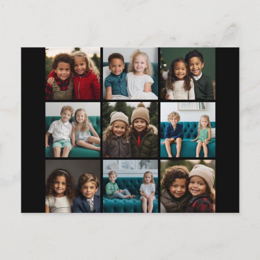 Instagramフォトコラージュと9つの正方形の写真 ポストカード (正面)