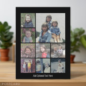 Instagramフォトコラージュと9つの正方形の写真 ポストカード