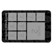 Instagramフォトコラージュと9つの正方形の写真 マグネット (横)