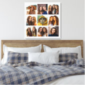 Instagramフォトコラージュと9枚の写真 キャンバスプリント (インサイチュ (寝室))