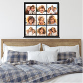 Instagramフォトコラージュと9枚の写真 キャンバスプリント (インサイチュ (寝室))