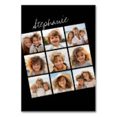 Instagramフォトコラージュと9枚の写真 テーブルナンバー (裏面)