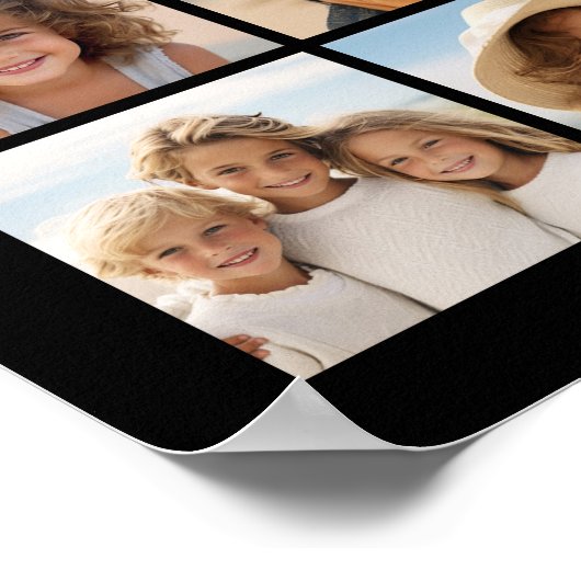 Instagramフォトコラージュと9枚の写真 ポスター (角)