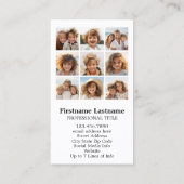 Instagramフォトコラージュと9枚の写真 名刺 (裏面)