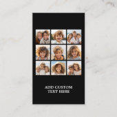 Instagramフォトコラージュと9枚の写真 名刺 (正面)