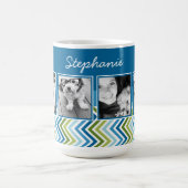 Instagramフォトコラージュシェフカラフルロン コーヒーマグカップ (中央)