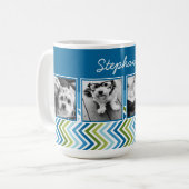 Instagramフォトコラージュシェフカラフルロン コーヒーマグカップ (正面左)