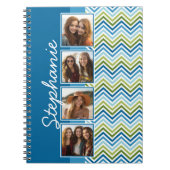 Instagramフォトコラージュシェフカラフルロン ノートブック (正面)