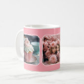 InstagramフォトコラージュモダンテンプレートピンクC51 コーヒーマグカップ (正面左)