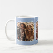 InstagramフォトコラージュモダンテンプレートブルーC410 コーヒーマグカップ (左)