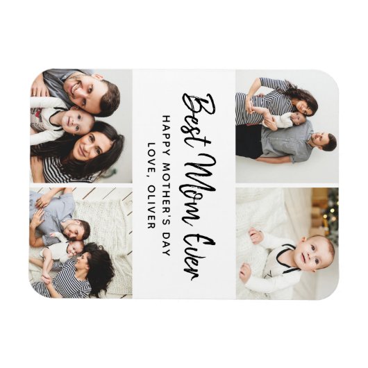 Instagramフォトコラージュ母の日の贈り物 マグネット (横)
