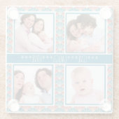 Instagramフォトコラージュ装飾模様 ガラスコースター (裏面)