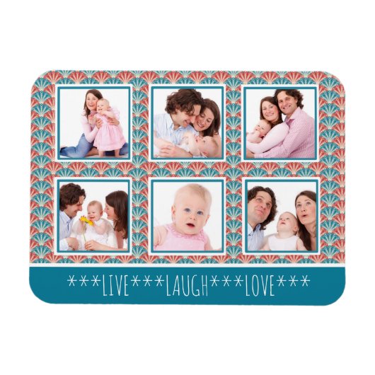 Instagramフォトコラージュ装飾模様 マグネット (横)