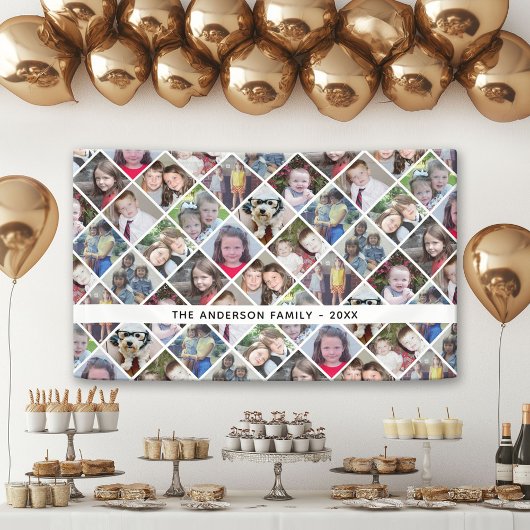 Instagramフォトコラージュ12枚の写真は色を変更できる 横断幕