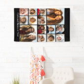 Instagramフォトコラージュ14枚の写真は色を変更できる 横断幕 (インサイチュ)