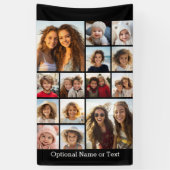 Instagramフォトコラージュ14枚の写真は色を変更できる 横断幕 (縦)