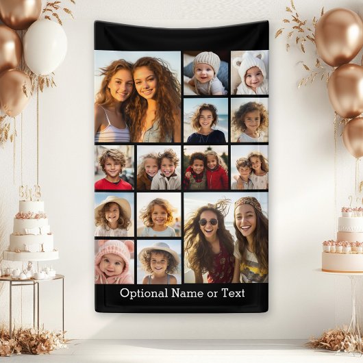 Instagramフォトコラージュ14枚の写真は色を変更できる 横断幕