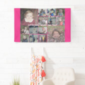 Instagramフォトコラージュ14 – ホットピンクを編集できる 横断幕 (インサイチュ)