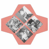 Instagramフォトコラージュ4写真 – サンゴ サッカーボール (フラット)