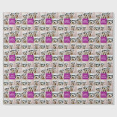 Instagramフォトコラージュ8枚の写真とカスタム文字 ラッピングペーパー (フラット)