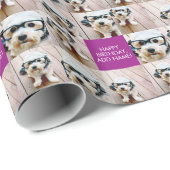 Instagramフォトコラージュ8枚の写真とカスタム文字 ラッピングペーパー (ロールコーナー)