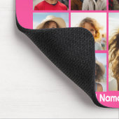 Instagramフォトコラージュ – ピンク写真14枚まで マウスパッド (コーナー)