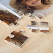 Instagramフォトコラージュ – 最大14枚の写真ホワイト ジグソーパズル (側面)