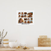 Instagramフォトコラージュ – 最大14枚の写真ホワイト ポスター (キッチン)