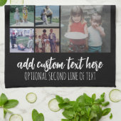 Instagramフォトコラージュ – 14枚 – スクリプト文字 キッチンタオル (折り畳み)