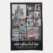 Instagramフォトコラージュ – 14枚 – スクリプト文字 キッチンタオル (縦)