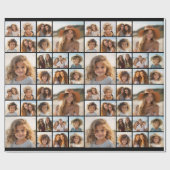 Instagramフォトコラージュ – 14枚 – 黒 ラッピングペーパー (フラット)