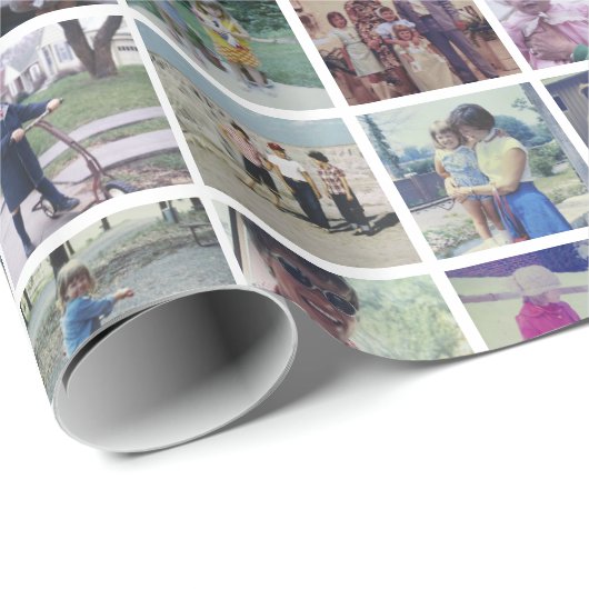 Instagramフォトコラージュ – 16のお気に入りの写真 ラッピングペーパー (ロールコーナー)