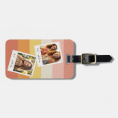 Instagramフォトコラージョカラフルラルストライプズ ラゲッジタグ (正面横)