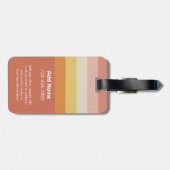 Instagramフォトコラージョカラフルラルストライプズ ラゲッジタグ (裏面横)