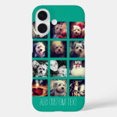 Instagramフォトコラージンググリーンエメラルドバックグラウンド Case-Mate iPhoneケース (裏面)