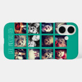 Instagramフォトコラージンググリーンエメラルドバックグラウンド Case-Mate iPhoneケース (裏面 (横))