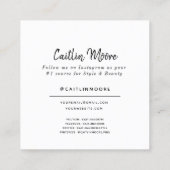 Instagramフォトスクリプトモダンソーシャルメディア コーリングカード (裏面)