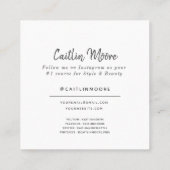 Instagramフォトスクリプトモダントレンディーソーシャルメディア コーリングカード (裏面)